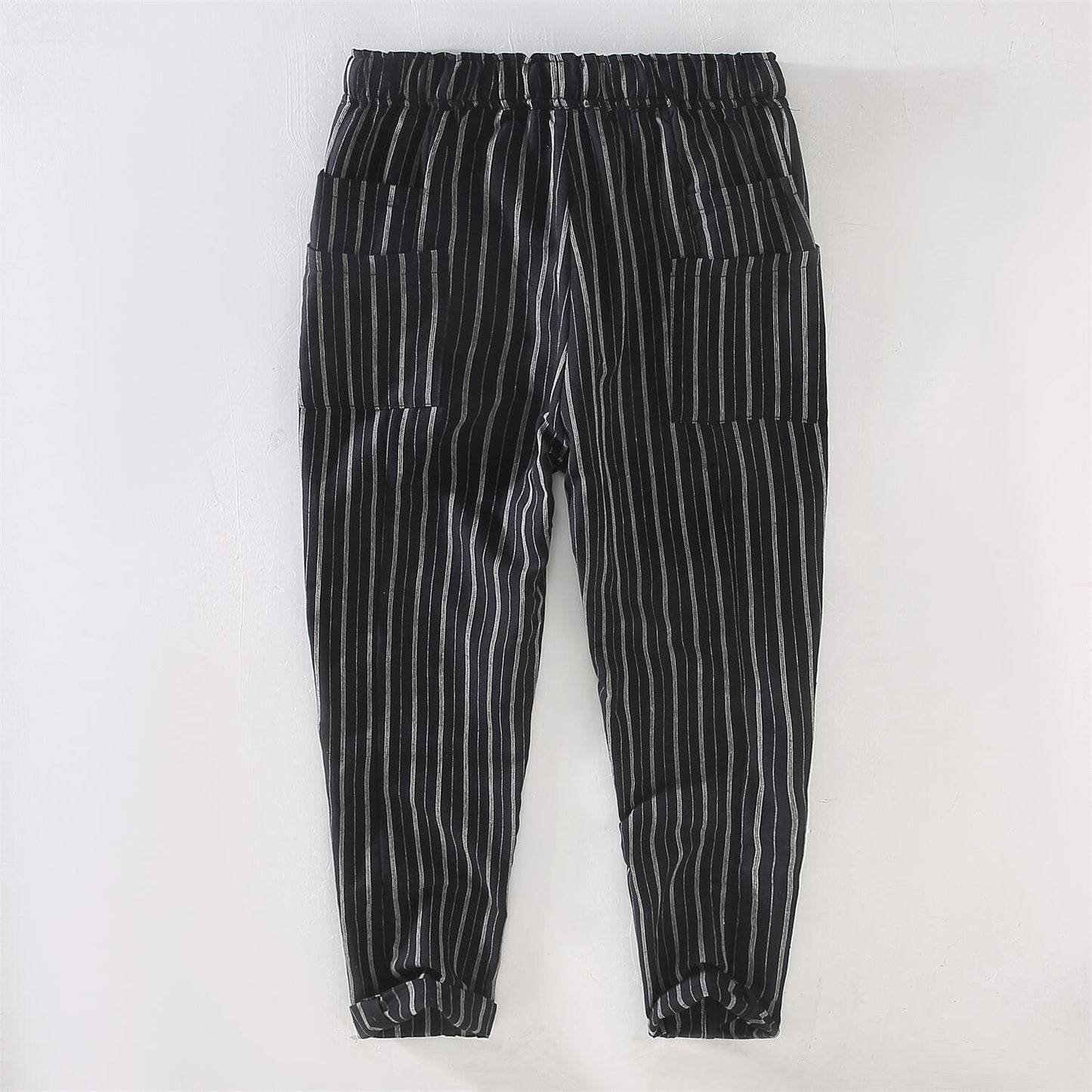 Men's Stripe Linen Drawstring Pants